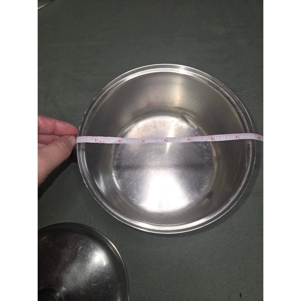 Revere Ware Copper Maid Stainless Steel Saucepan with Lid Clinton Illinois 2 Qt